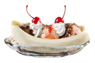 Banana split ice cream cherry - ed benedict free wallpaper for desktop