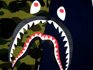 Bathing suit shark head camouflage - hyper detail free wallpaper
