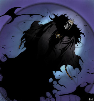 Demon skull crown drawing art - amano free wallpaper for tablet