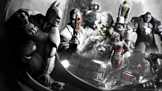 Batman characters city skyline mask - a batman mask free wallpaper
