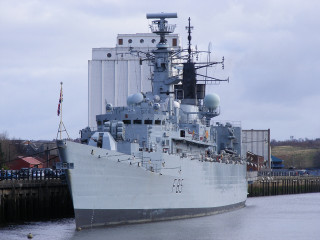 Battleship dock flag water building - david ramsay hay free wallpaper