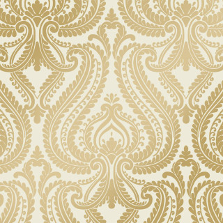 Gold white wallpaper swirls leaves - a gold free wallpaper for tablet