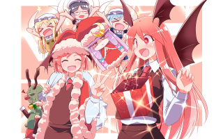 Anime girls hands in air - their hands in free wallpaper