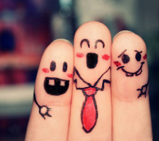 Hand drawing two people tie - a drawing free wallpaper for tablet