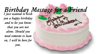 Birthday cake friend message happy - a friend free wallpaper