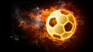 Soccer ball fire smoke trail - andrew robertson free wallpaper