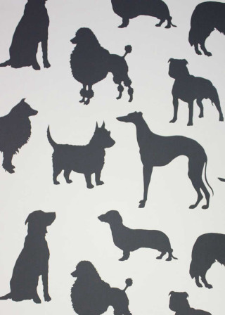 Dog silhouettes white background black - free dogs wallpaper for mobile