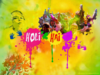 Colorful painting people paint splatters - colour free wallpaper