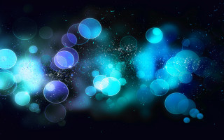 Blue black background circles light 2 - circle of light free wallpaper