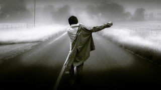 Man walking road jacket light 4 - a jacket free wallpaper