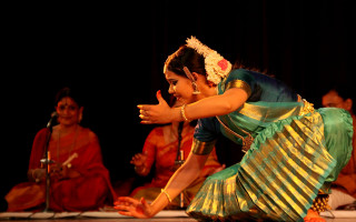 Woman green gold dress dancing - jayison devadas free wallpaper