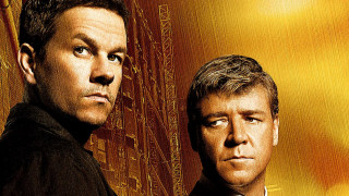 Men standing yellow background ship - a ship in the background free wallpaper