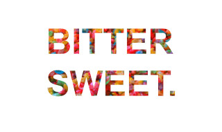 Bitter sweet colorful text white - a colorful text free wallpaper
