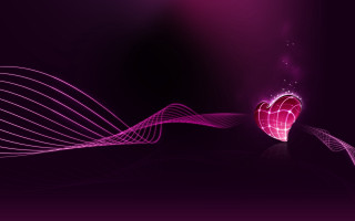 Heart wave light center pink - center free wallpaper