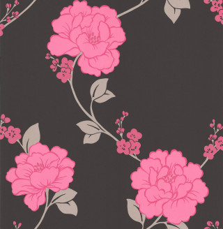 Pink flower black background stem - stem free wallpaper for tablet