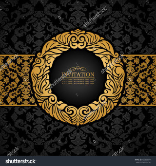 Gold black background frame border - a gold free wallpaper for tablet
