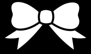 White bow black background danube - danube school free wallpaper