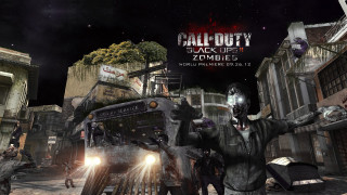 Zombie shooter city night bus - a gun free wallpaper