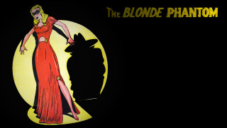 Woman red dress black suit - film noir free wallpaper