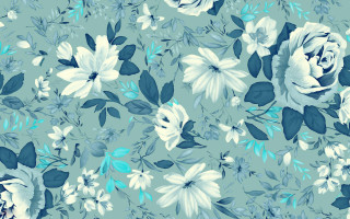 Blue white flower pattern background 4 - flower pattern free wallpaper for desktop