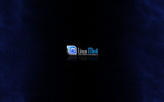 Blue background linux logo reflection - a logo free wallpaper