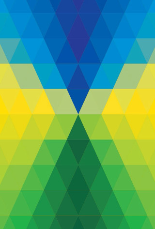 Colorful triangle pattern blue green - surreal free wallpaper for mobile