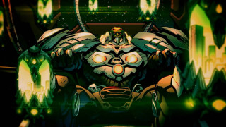 Futuristic city cartoon vehicle spider - a giant spider free wallpaper