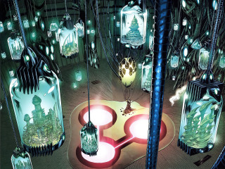 Room filled lights bottles liquid - cedric peyravernay free wallpaper