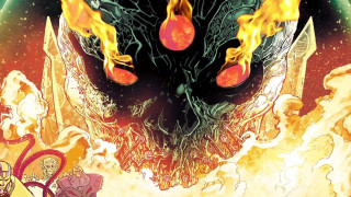 Close up face flames eyes - flame free wallpaper