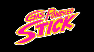 Gas powered sticker black background - lettering free wallpaper