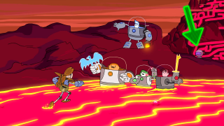 Cartoon robot girl man green - a cartoon scene free wallpaper