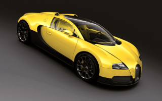Yellow black bugatti gray background - a black stripe free wallpaper