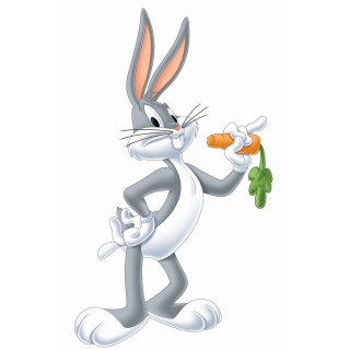 Cartoon rabbit holding carrot green - everett warner free wallpaper for tablet