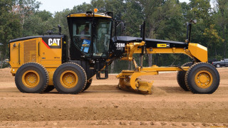 Yellow tractor parked dirt trees - eric dinyer free wallpaper