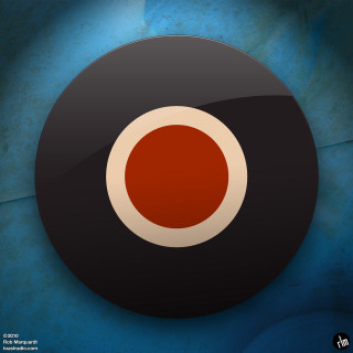 Black red circle blue background - circle free wallpaper for tablet