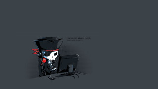 Computer monitor skull top hat - a computer monitor free wallpaper