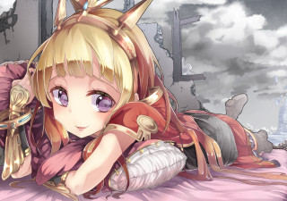 Anime girl bed cat ears - a cat ear free wallpaper