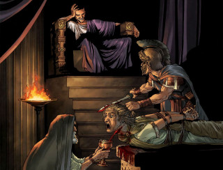 Cartoon man candle woman bed - the bed free wallpaper