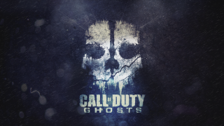 Skull call duty ghosts black - white dot free wallpaper