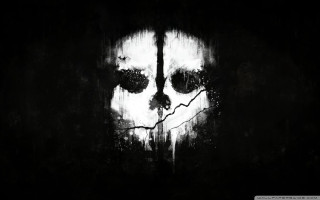 Skull face paint black white - a face free wallpaper