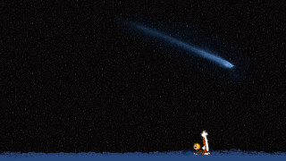 Man snow comet star camera - bill watterson free wallpaper