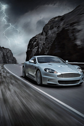 Silver car cloudy sky lightning - andrew law free wallpaper for mobile