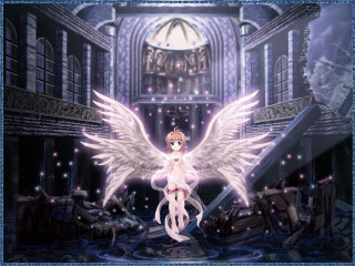 Girl wings room clock building - wing free wallpaper for desktop