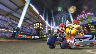 Mario luigi motorcycle racing stadium - a stadium free wallpaper for desktop