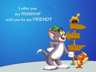 Cartoon cat holding sign bird - free cats wallpaper