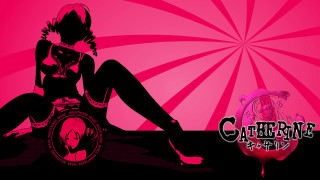 Pink gothic woman clock ferris - a pink background behind her free wallpaper