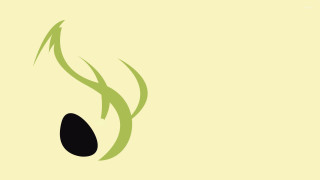 Green plant black circle yellow - vector curve free wallpaper