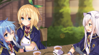 Anime girls coffee table cookies - a table free wallpaper for desktop