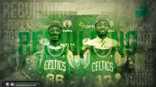 Basketball players holding jersey green - process art free wallpaper