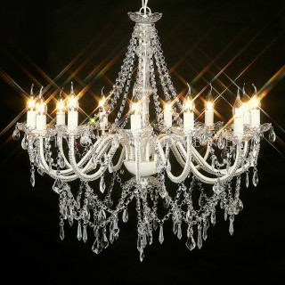 Chandelier candles lit dark room - free light wallpaper for tablet
